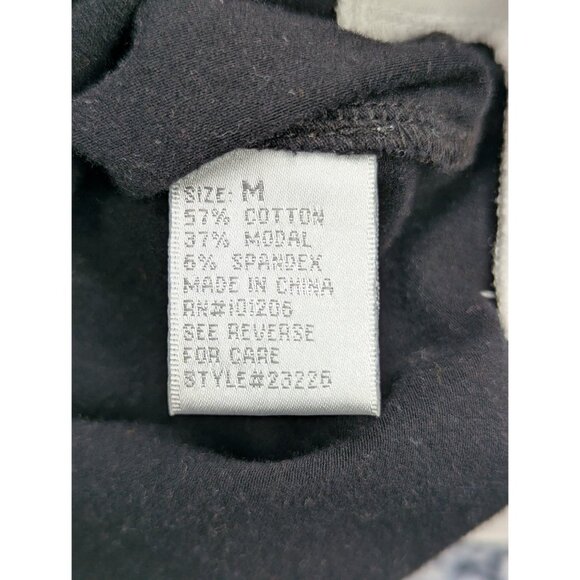 Soft Surroundings Tunic Top Size M Bishop Minimalist Art Deco Boho Office Black - Picture 12 of 12